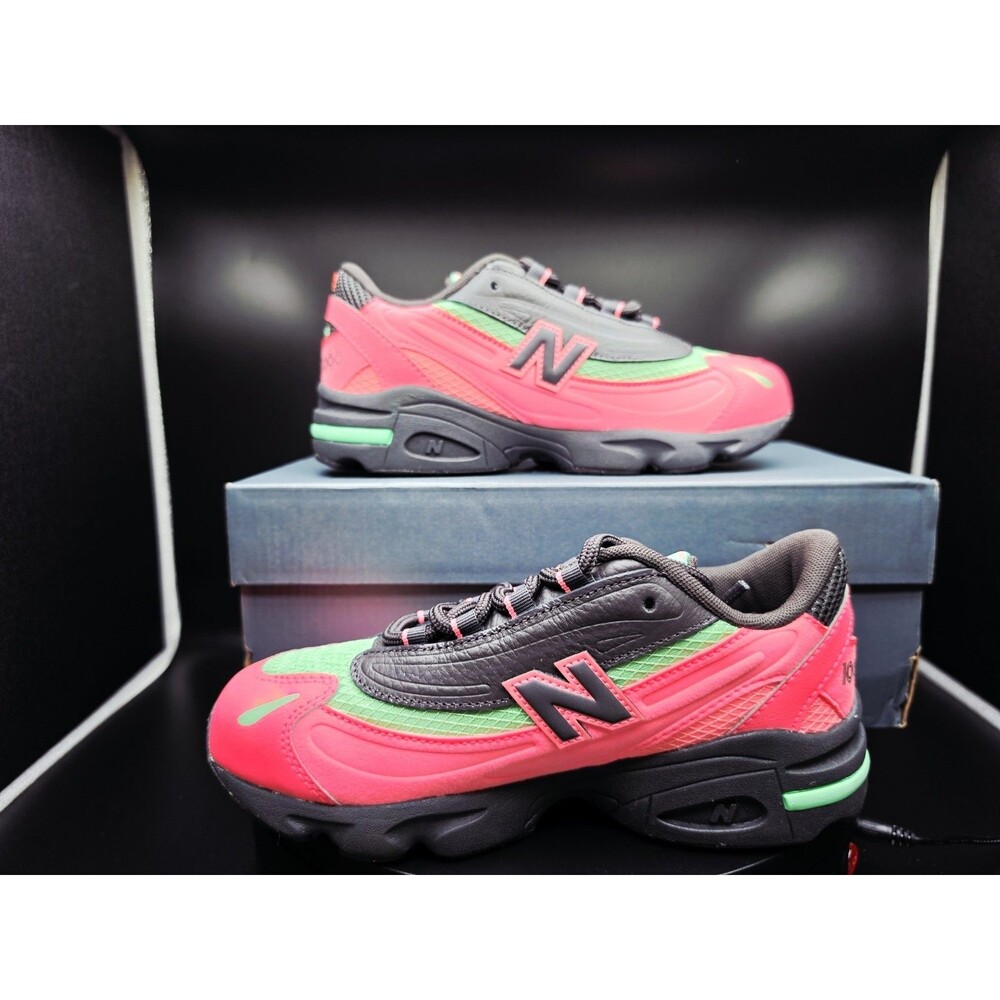 New Balance 1000 Unisex Kids Low Top Lace-Up Pink/Black/Green US 4Y/5.5 Women